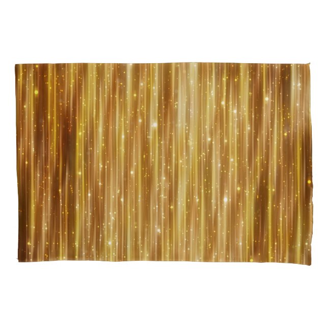 Golden Glitter: Bright Abstract Background. Pillowcase (Front)