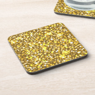 Golden glitter coaster
