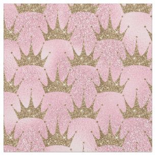Golden Glitter Crown  Fabric