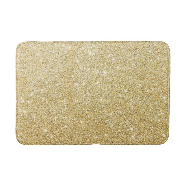 Golden Glitter Diamond Bath Mat (Front)