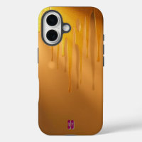 Golden Glitter Drips with Warm Glow