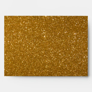 Golden glitter envelope