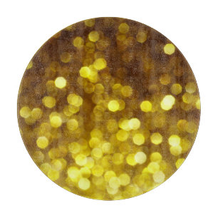 Golden glitter: festive Christmas texture. Cutting Board