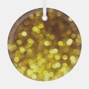 Golden glitter: festive Christmas texture. Glass Tree Decoration