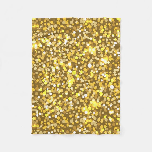 Golden glitter fleece blanket (Front)