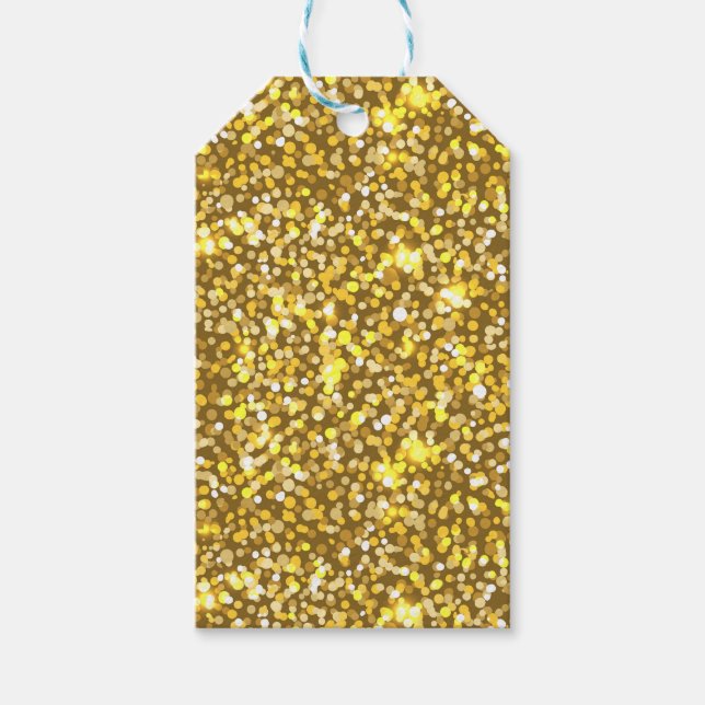 Golden glitter gift tags (Front)