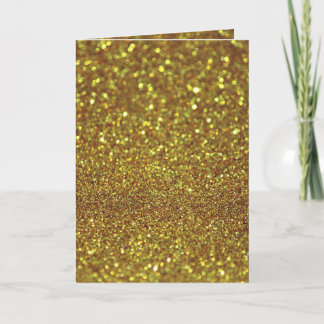 Golden glitter holiday card