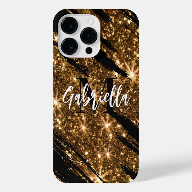 Golden Glitter iPhone Case (Back)