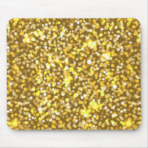 Golden glitter mouse mat