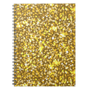 Golden glitter notebook