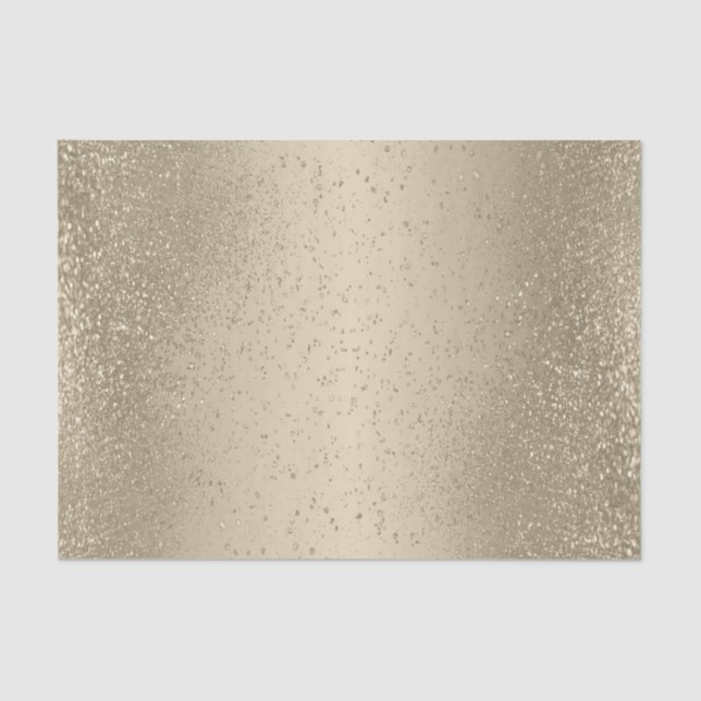 Golden Glitter on Gradient Background  Tissue Paper (Front)