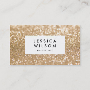 Golden Glitter Shine Stylish Business Cards