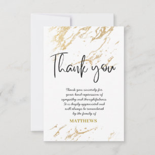 Golden Glitter Sparkle Personalised Wedding Thank You Card