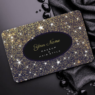Golden Glitter Stars Elegant Luxury Stylish Bling  Business Card