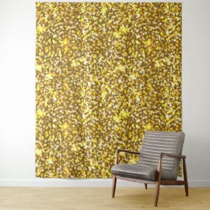 Golden glitter tapestry