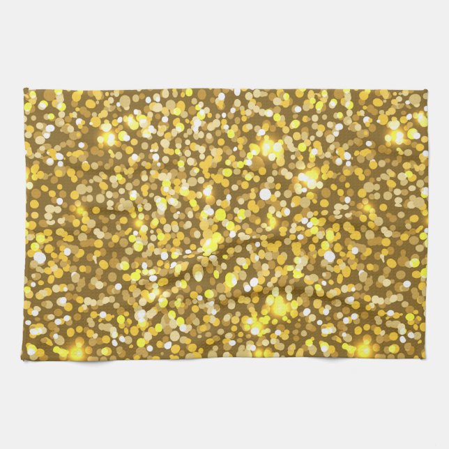 Golden glitter tea towel (Horizontal)