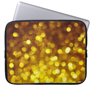 golden glitter texture christmas abstract backgrou laptop sleeve