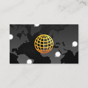 Golden Globe Map of the World Executive Busine Business Card