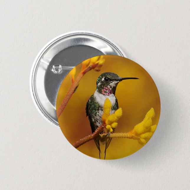 Golden Glow 6 Cm Round Badge (Front & Back)