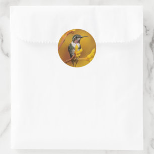 Golden Glow Classic Round Sticker