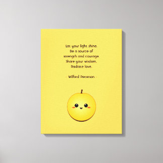 Golden Glow Kiwi Canvas Print