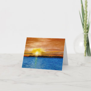 Golden Glow of Sunset in Door County, WI Sympathy Card