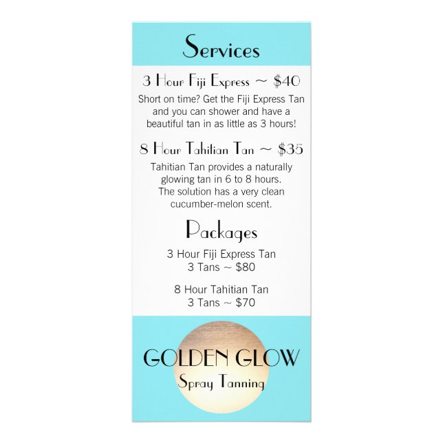 Golden Glow Rack Card (Front)