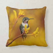 Golden Glow Throw Pillow
