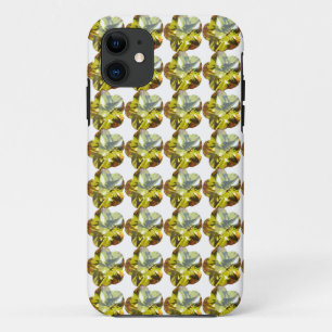 Golden Glow – Yellow Gemstone Flower Design iPhone 11 Case
