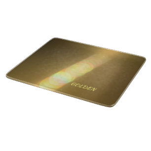 Golden Glowing Glass Cutting Board