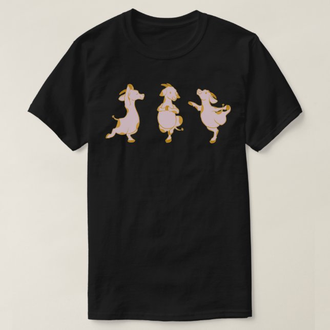 Golden Goat Yoga at Sunrise T-Shirt (Design Front)