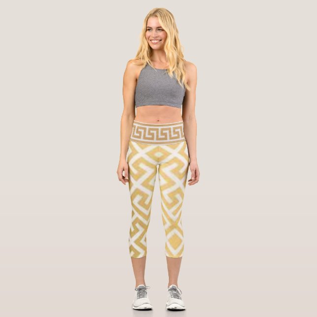 Golden Goddess  Capri Leggings (Front)