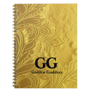 Golden Goddess Celebrate Happy 50th Birthday Party Notebook