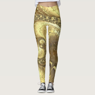 "Golden Goddess: Luxe Leggings for Every Occasion!