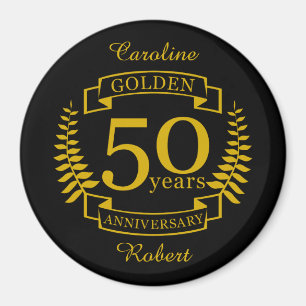 GOLDEN Golden 50 Years Wedding Anniversary 50 all Magnet