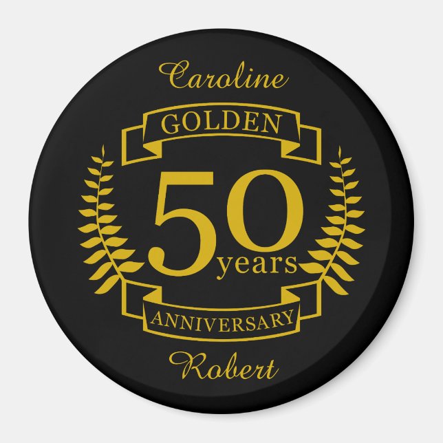 GOLDEN Golden 50 Years Wedding Anniversary 50 all Magnet (Front)