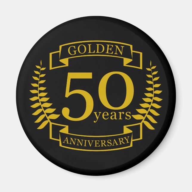 GOLDEN Golden 50 Years Wedding Anniversary 50 all Magnet (Front)