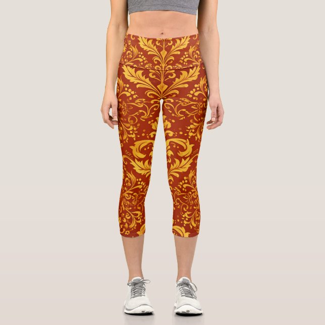 Golden Grace Capri Leggings (Front)