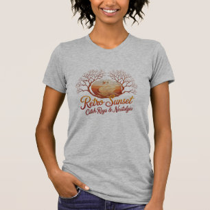 Golden Grace – Retro Sunset Swan Edition T-Shirt