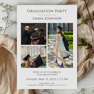 Golden Grad Party  Invitation