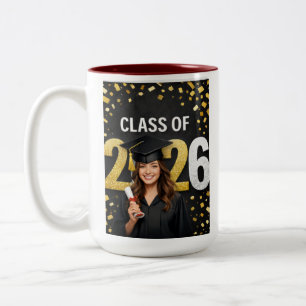 Golden Graduation Celebration Card mug