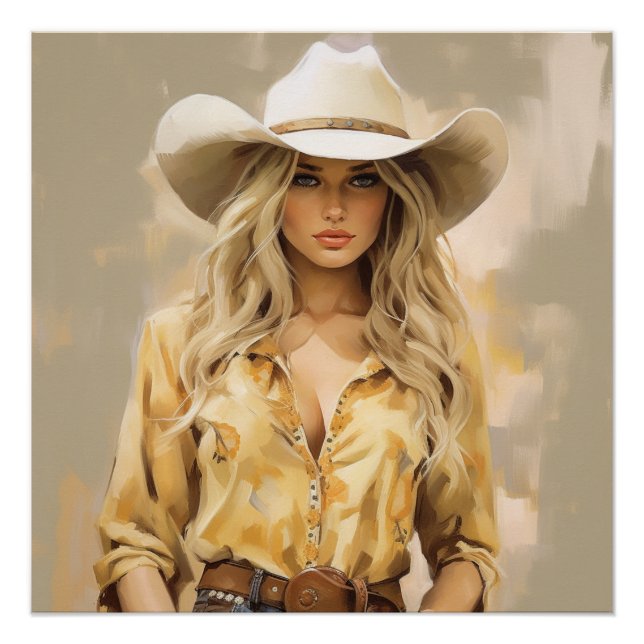 Golden Grains:  Cowgirl Wall Art (Front)