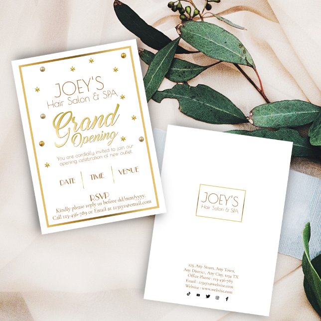 Golden Grand Opening Ceremony Invitation Card (Creator Uploaded)