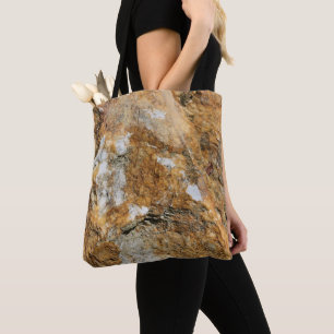 Golden Granite Rock Nature Tote Bag