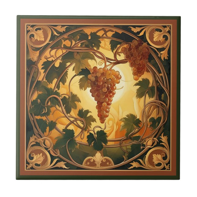 Golden Grapes Tile (Front)