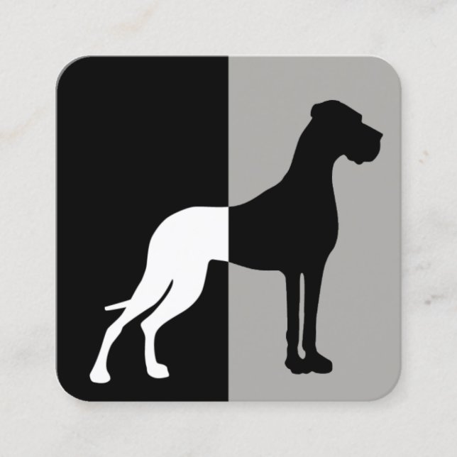 Golden Great Dane Fancy Business Cards (Front)