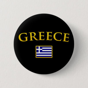 Golden Greece 6 Cm Round Badge