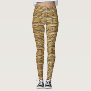 Golden Greek Key  Leggings