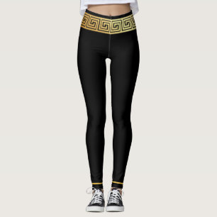 Golden Greek Key Leggings