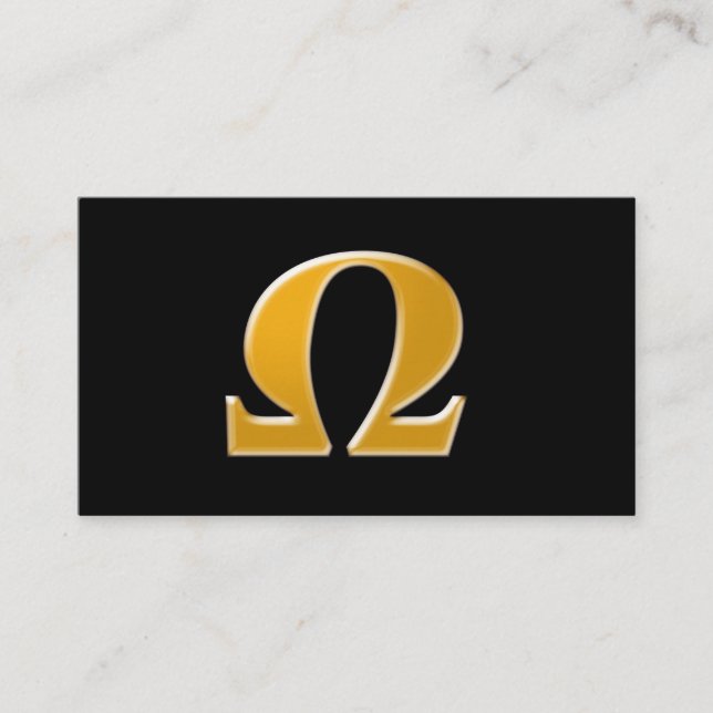 Golden Greek Omega - Symbol of Resistance Business Card (Front)